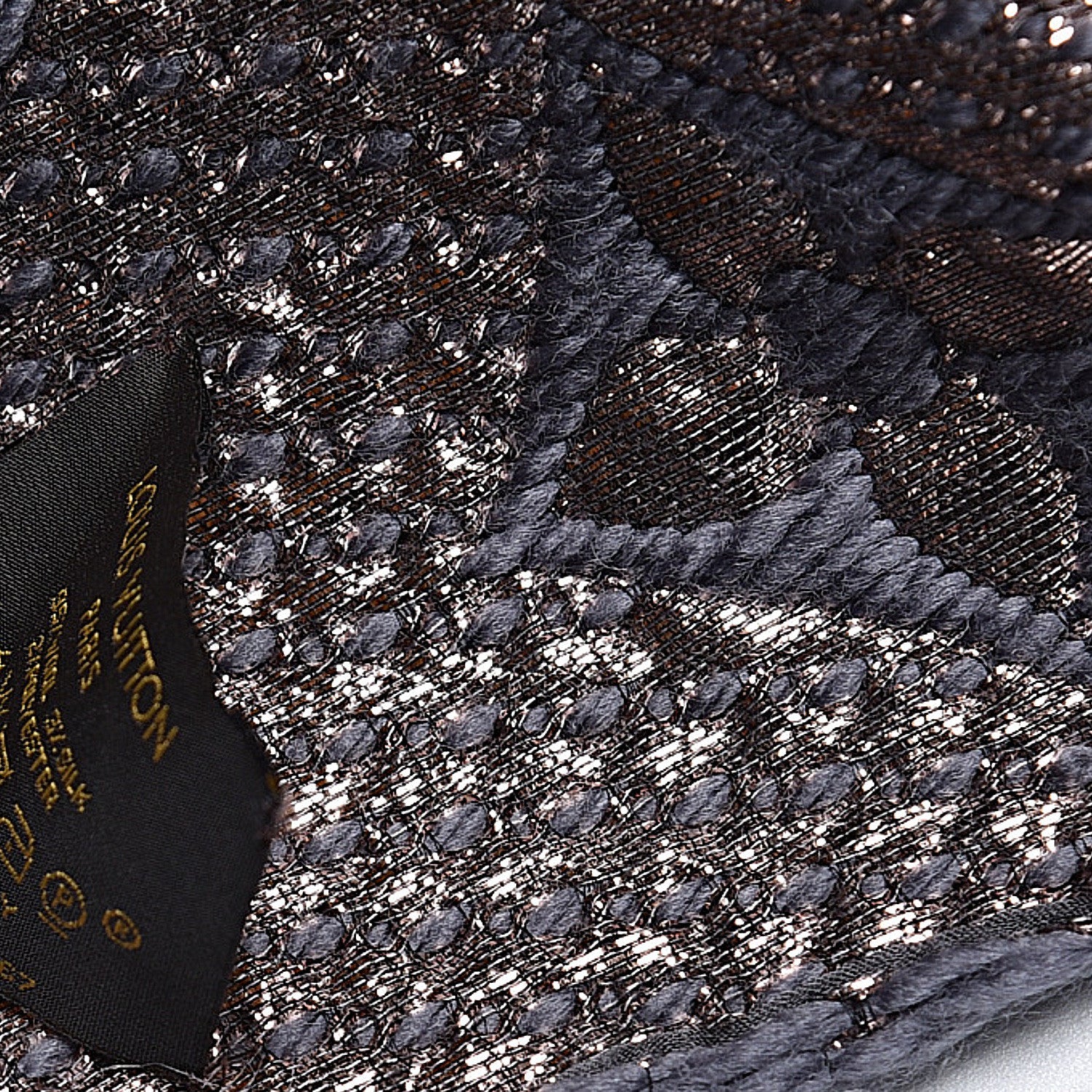 Louis Vuitton Wool Silk Logomania Scarf Gris 5 of 5