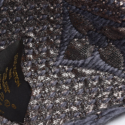 Louis Vuitton Wool Silk Logomania Scarf Gris 5 of 5