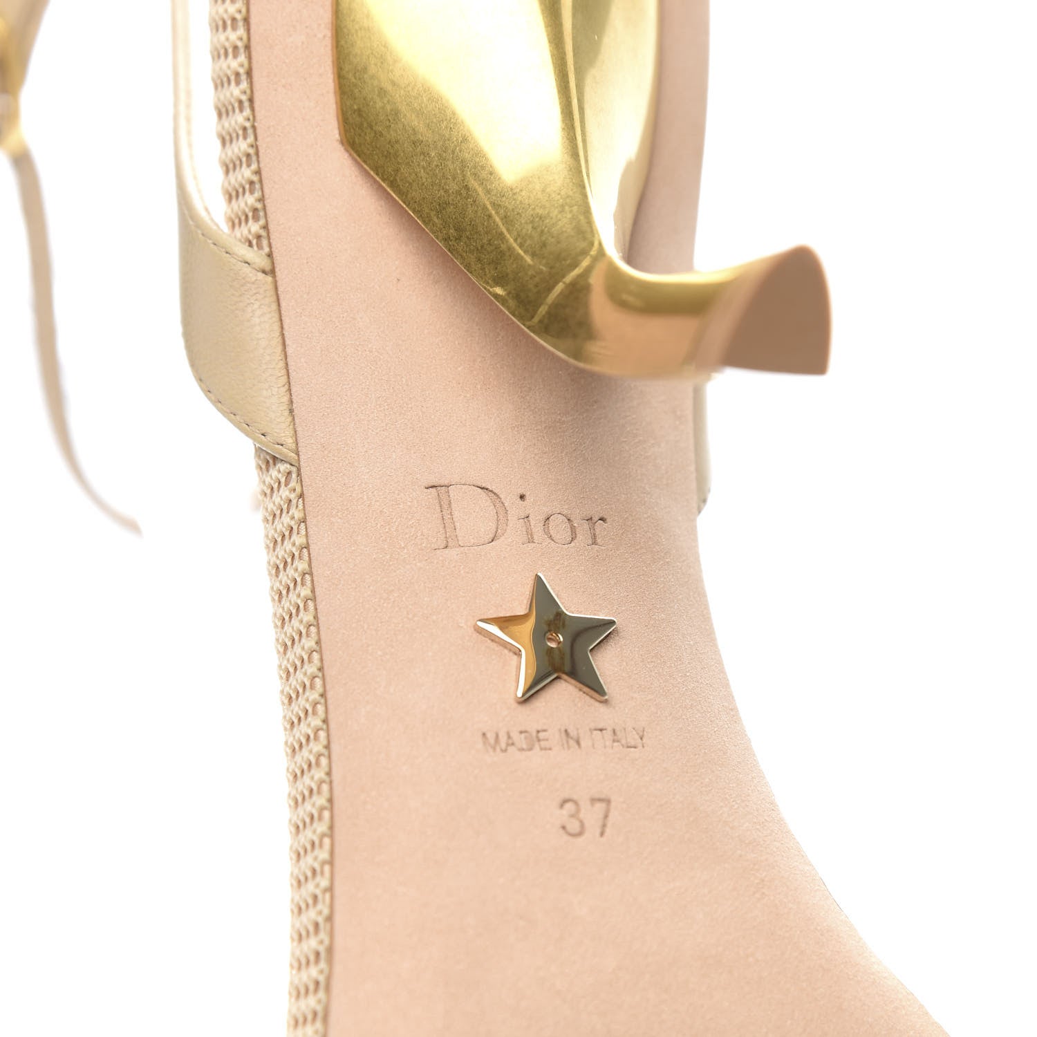 Christian Dior Technical Fabric D-Sculpture Sandals 37 Nude Powder 6 of 9