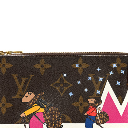 Louis Vuitton Monogram 2018 Christmas Animation Mini Bears Pochette Accessories 8 of 12