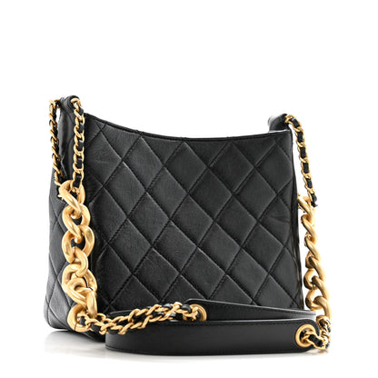 Chanel Lambskin Quilted Multi Chain Hobo Black 3 of 11