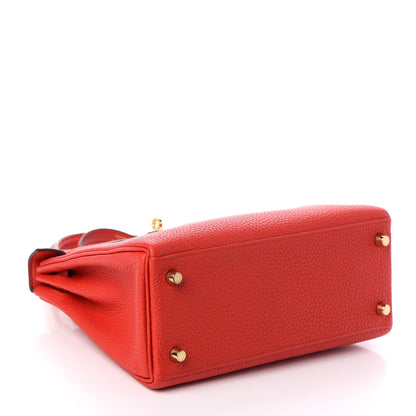 Hermes Togo Kelly Retourne 25 Rouge De Coeur 4 of 9