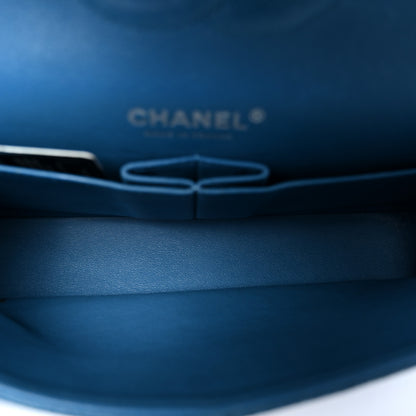 Chanel Iridescent Caviar Quilted Medium Double Flap Blue 5 of 11