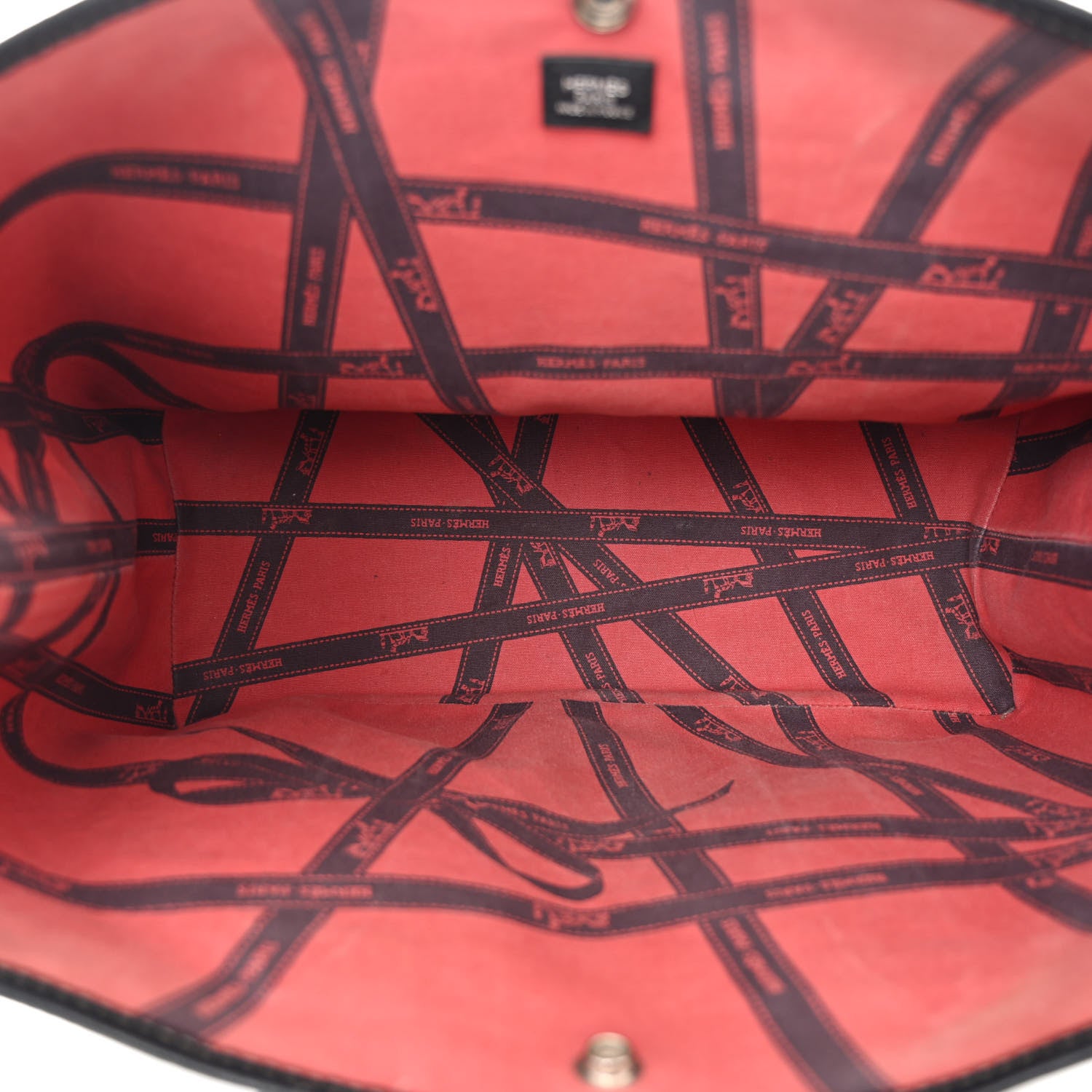 Hermes Buffle Skipper Toile Bolduc Garden Party 36 MM Tote Marron Fonce 5 of 9