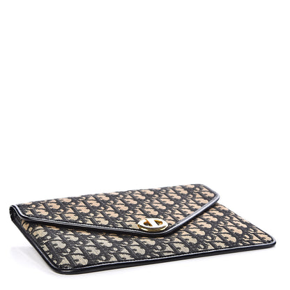 Christian Dior Monogram Envelope Flap Clutch Black 4 of 8