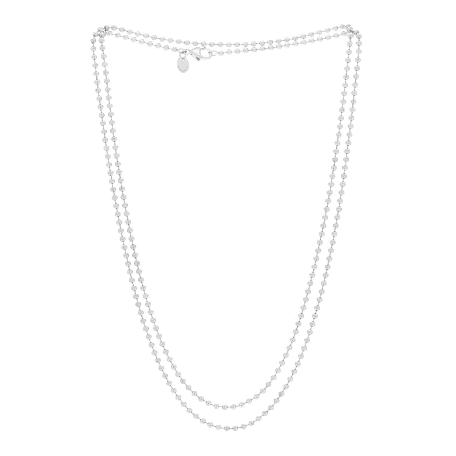 Tiffany Sterling Silver Bead Chain Necklace 34" 3 of 6