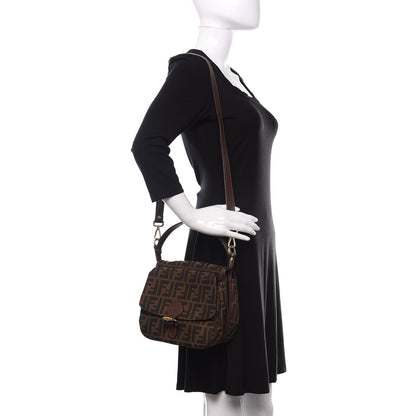 Fendi Zucca Vitello Artic Shoulder Bag Tobacco Castagna 2 of 13