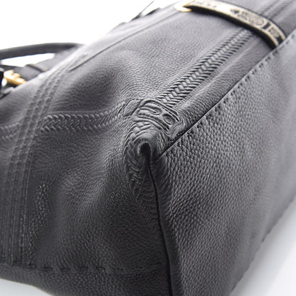 Fendi Calfskin Romano Selleria Large Villa Borghese Tote Black 11 of 13