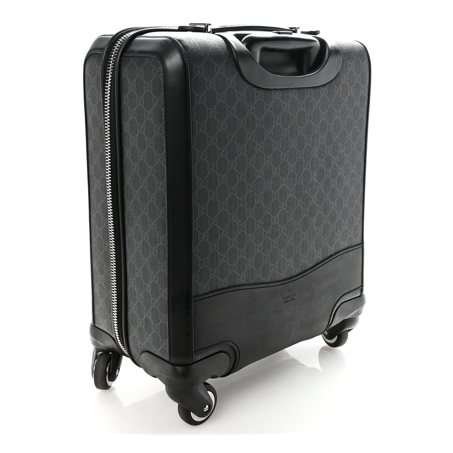 Gucci GG Supreme Monogram Gran Turismo Suitcase Black Grey 2 of 9