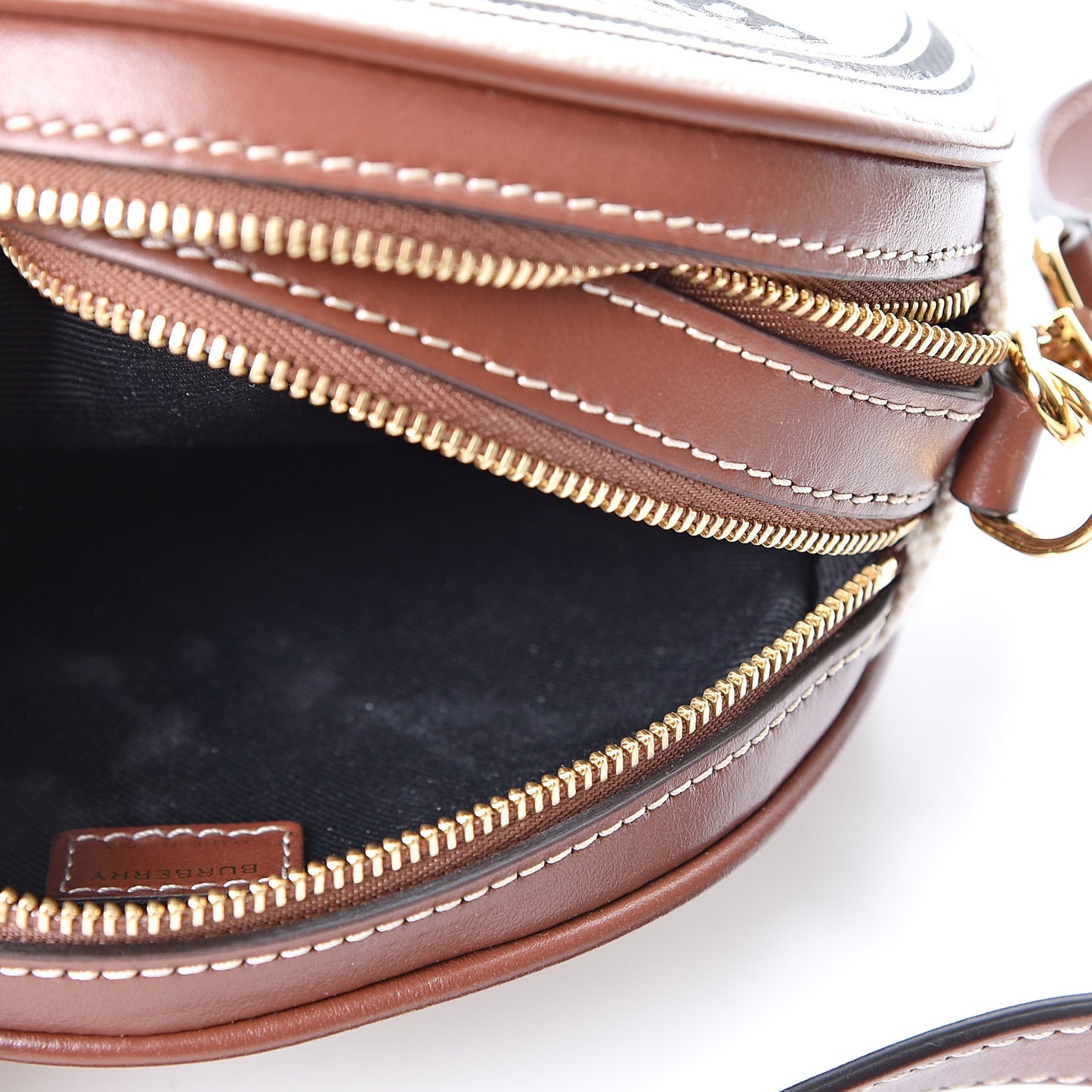 Canvas Calfskin Louise Bag Natural