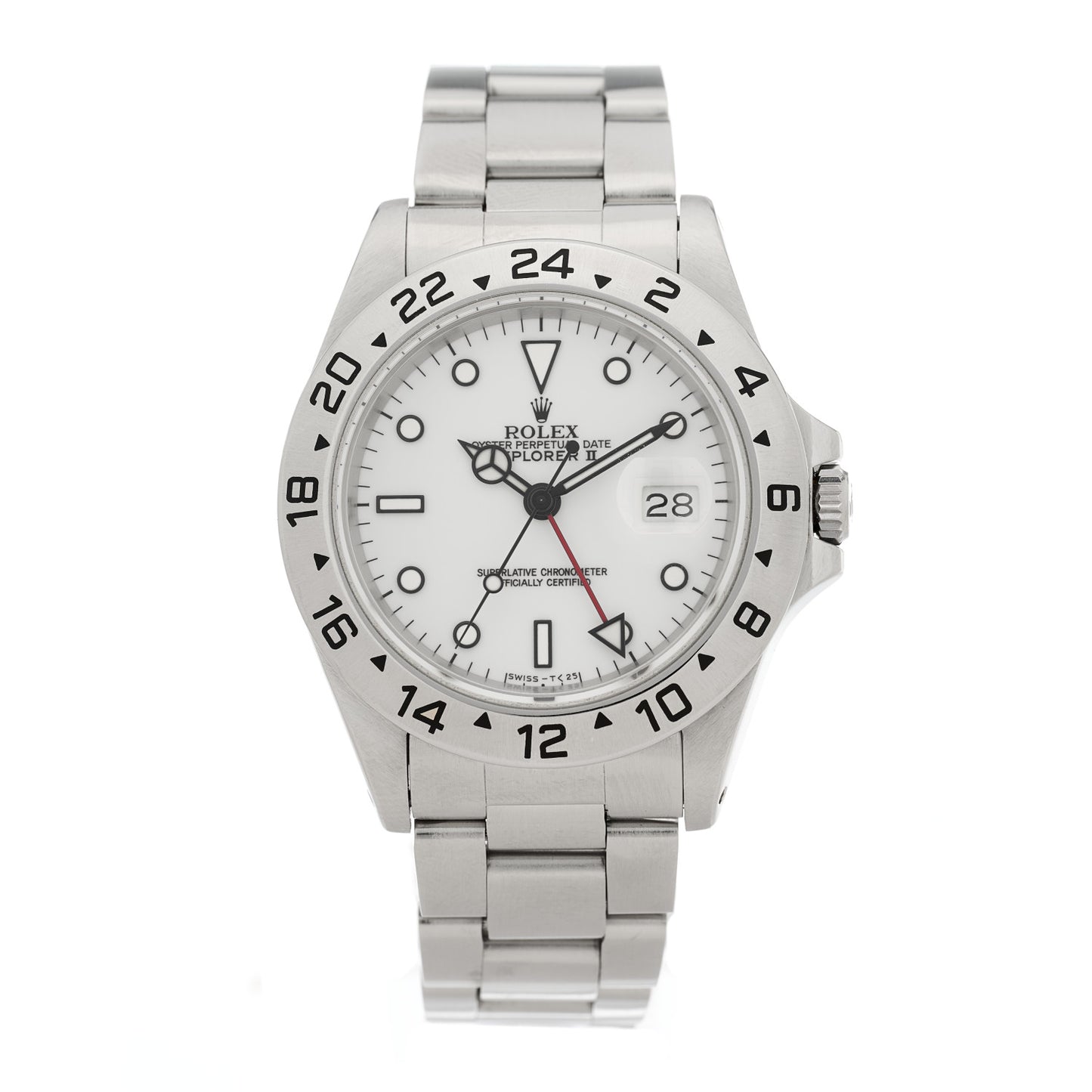 Stainless Steel 40mm Oyster Perpetual Date Explorer II Watch White 16570