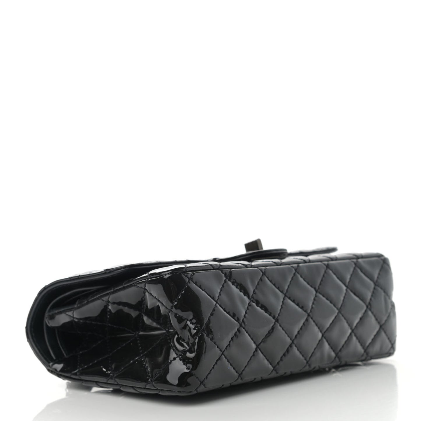 Patent Calfskin Quilted 2.55 Reissue 225 Flap So Black