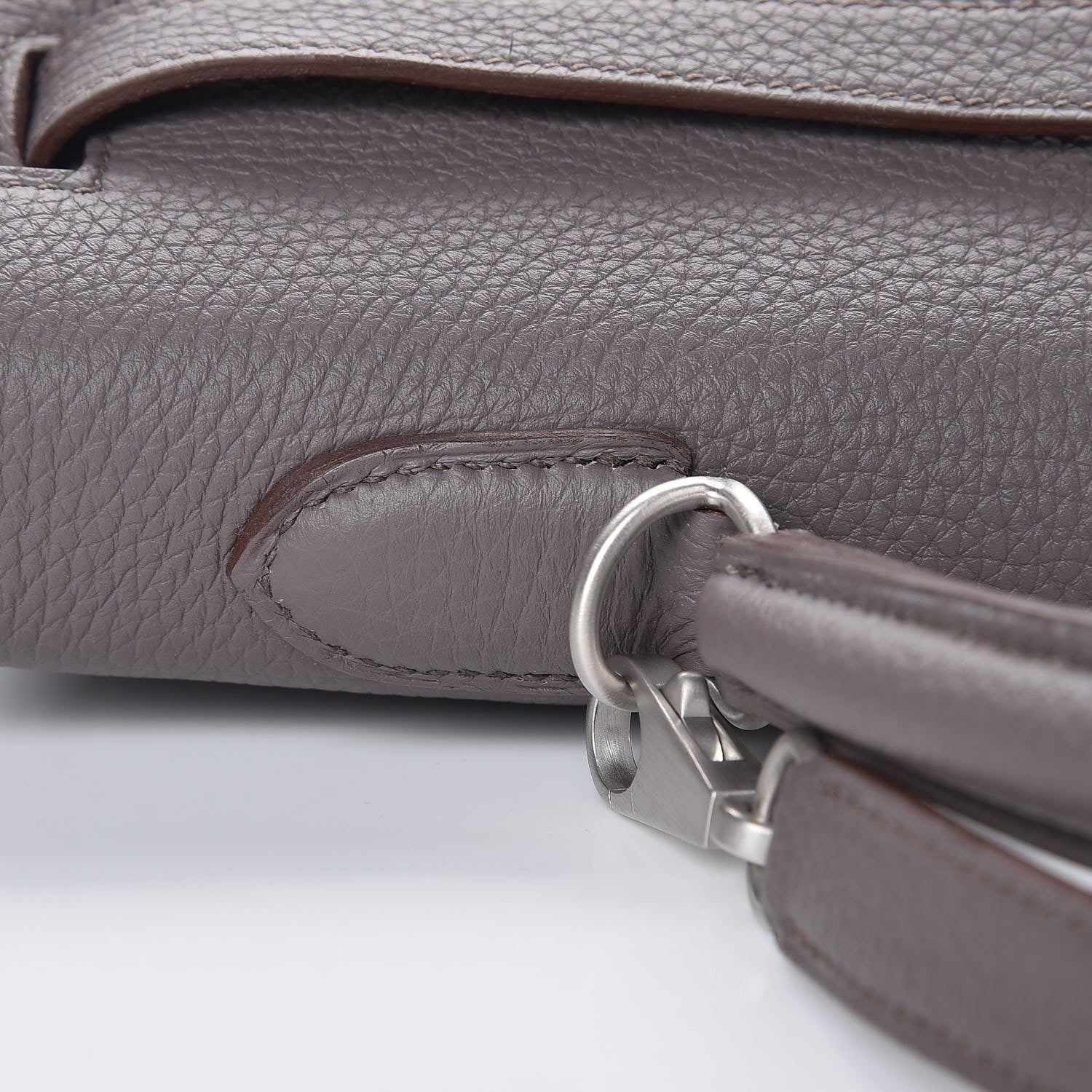 Hermes Togo Horseshoe Kelly Retourne 35 Etain Bleu Tempete 15 of 36