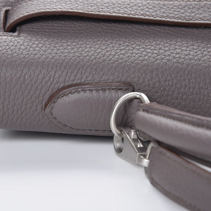 Hermes Togo Horseshoe Kelly Retourne 35 Etain Bleu Tempete 15 of 36