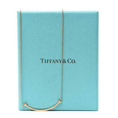 Tiffany 18K Rose Gold Small T Smile Pendant Necklace 6 of 6