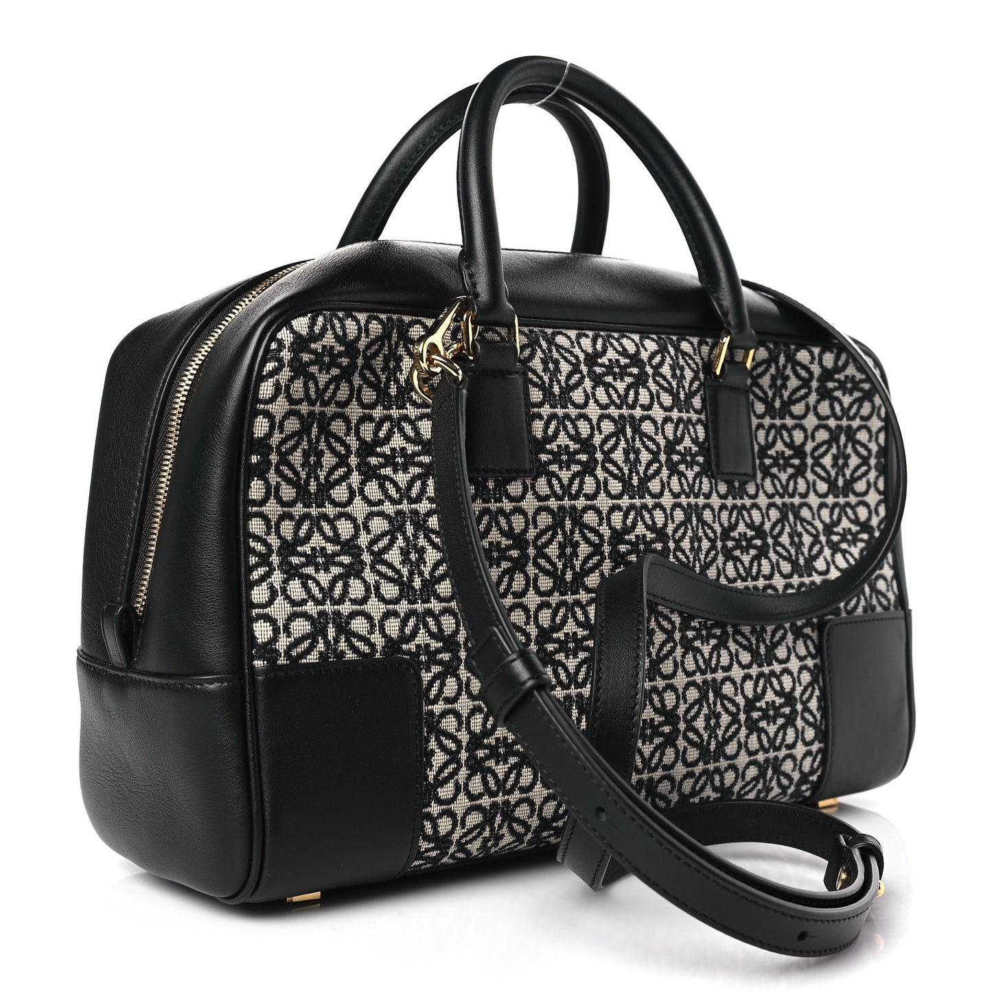 Jacquard Anagram Calfskin Amazona 28 Black Navy