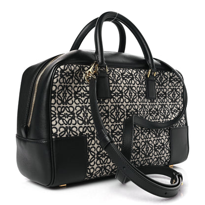 Loewe Jacquard Anagram Calfskin Amazona 28 Black Navy 3 of 8