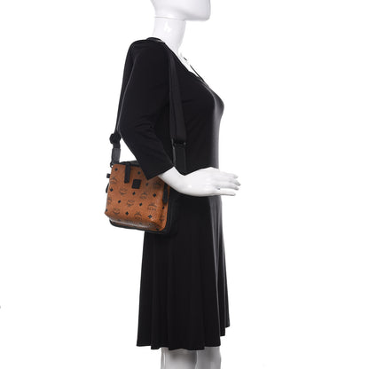 MCM Visetos Square 1976 Crossbody Bag Cognac Black 2 of 13