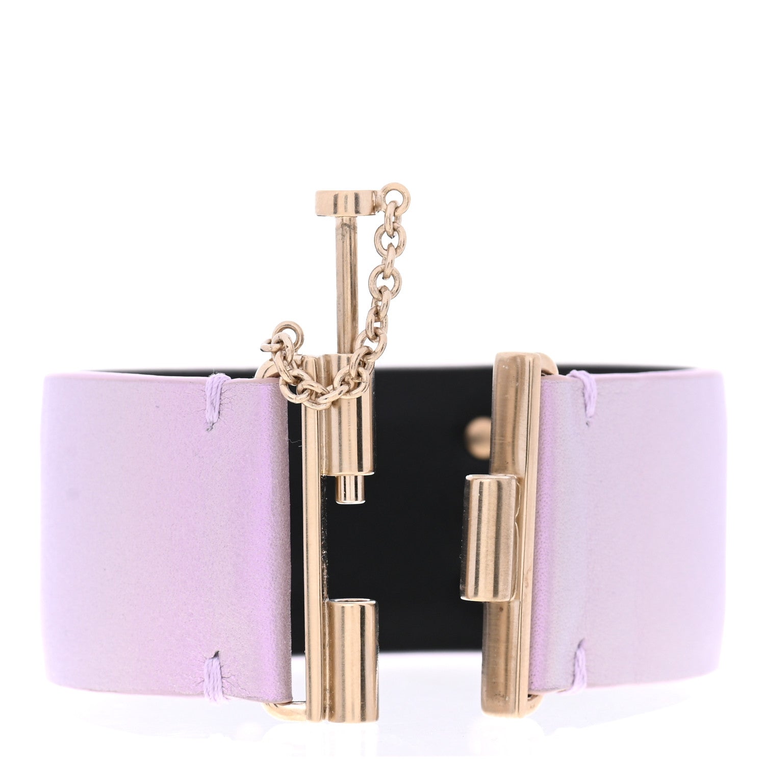 Chanel Calfskin CC Wide Cuff M Lilac 4 of 5