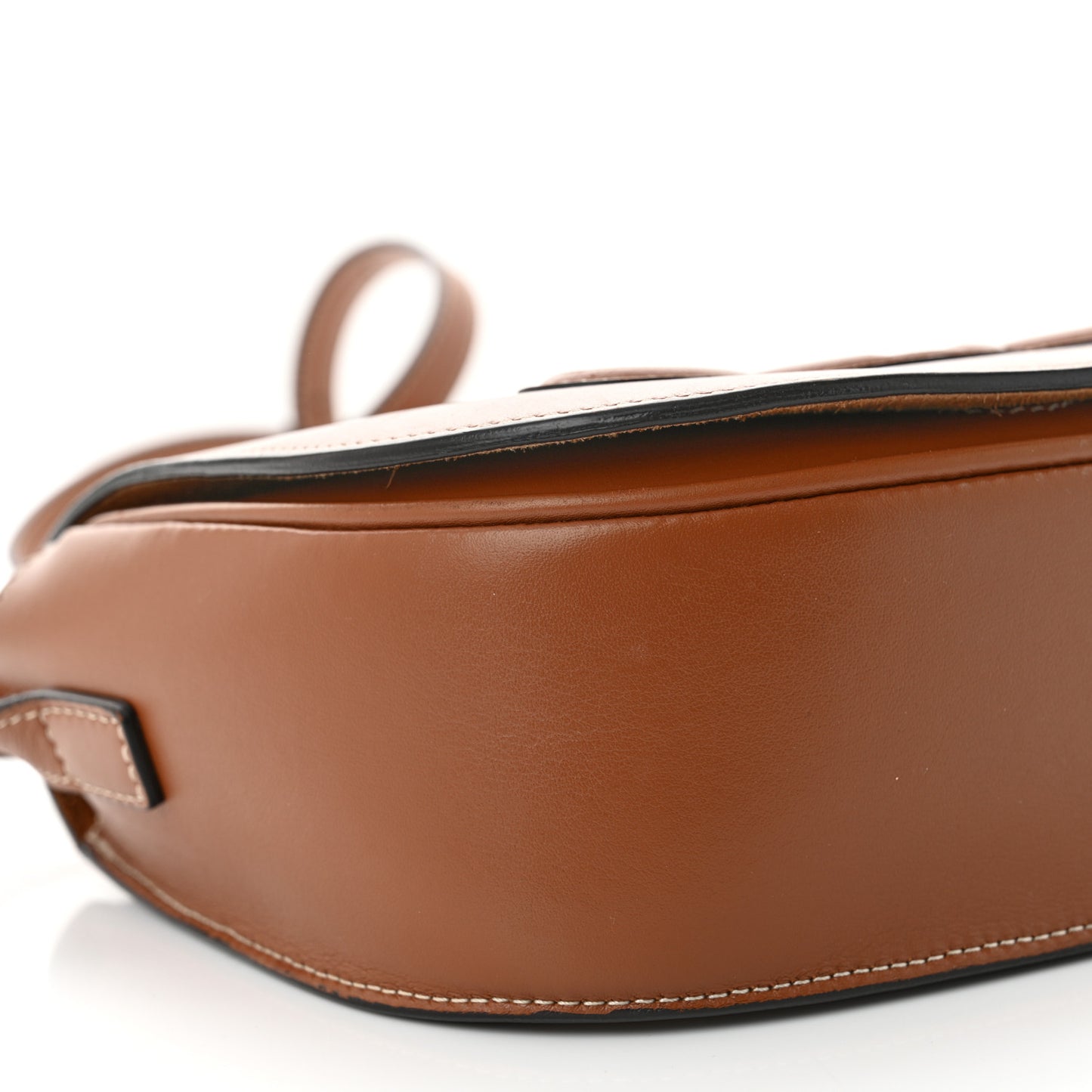 Smooth Calfskin Cuir Triomphe Folco Crossbody Bag Tan