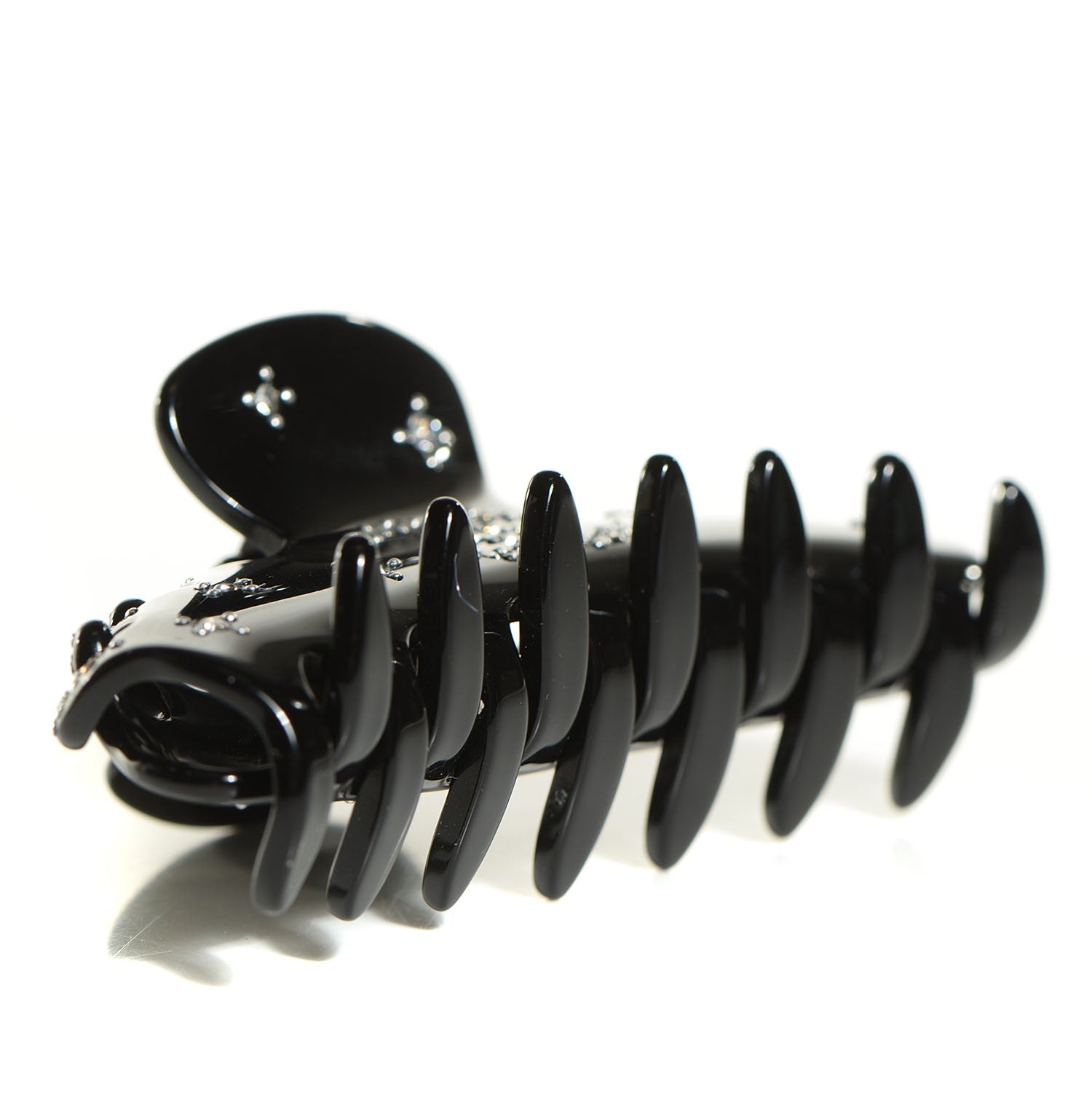 Chanel Crystal CC Hair Clip Black 3 of 4