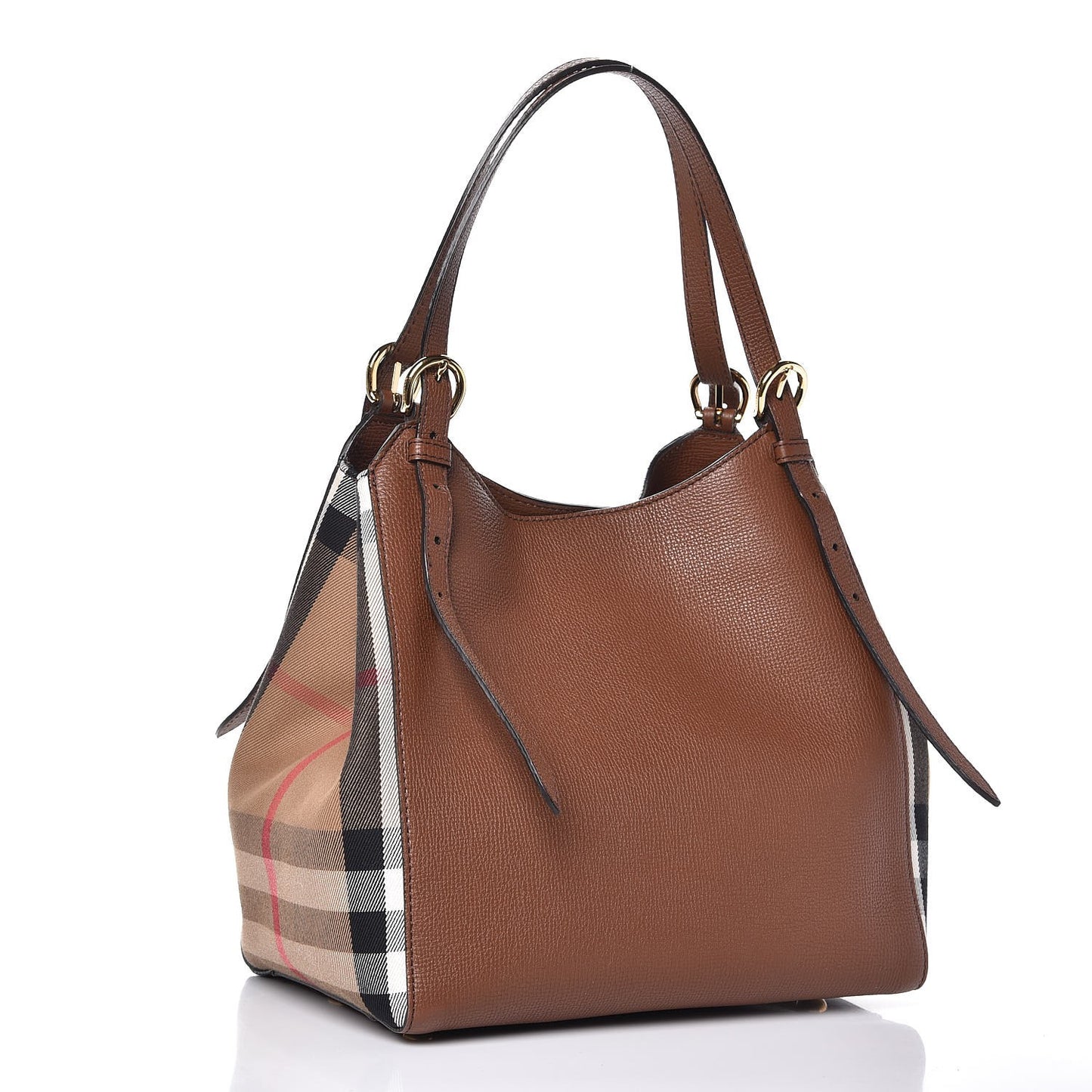 Grainy Calfskin House Check Small Canterbury Dark Sand