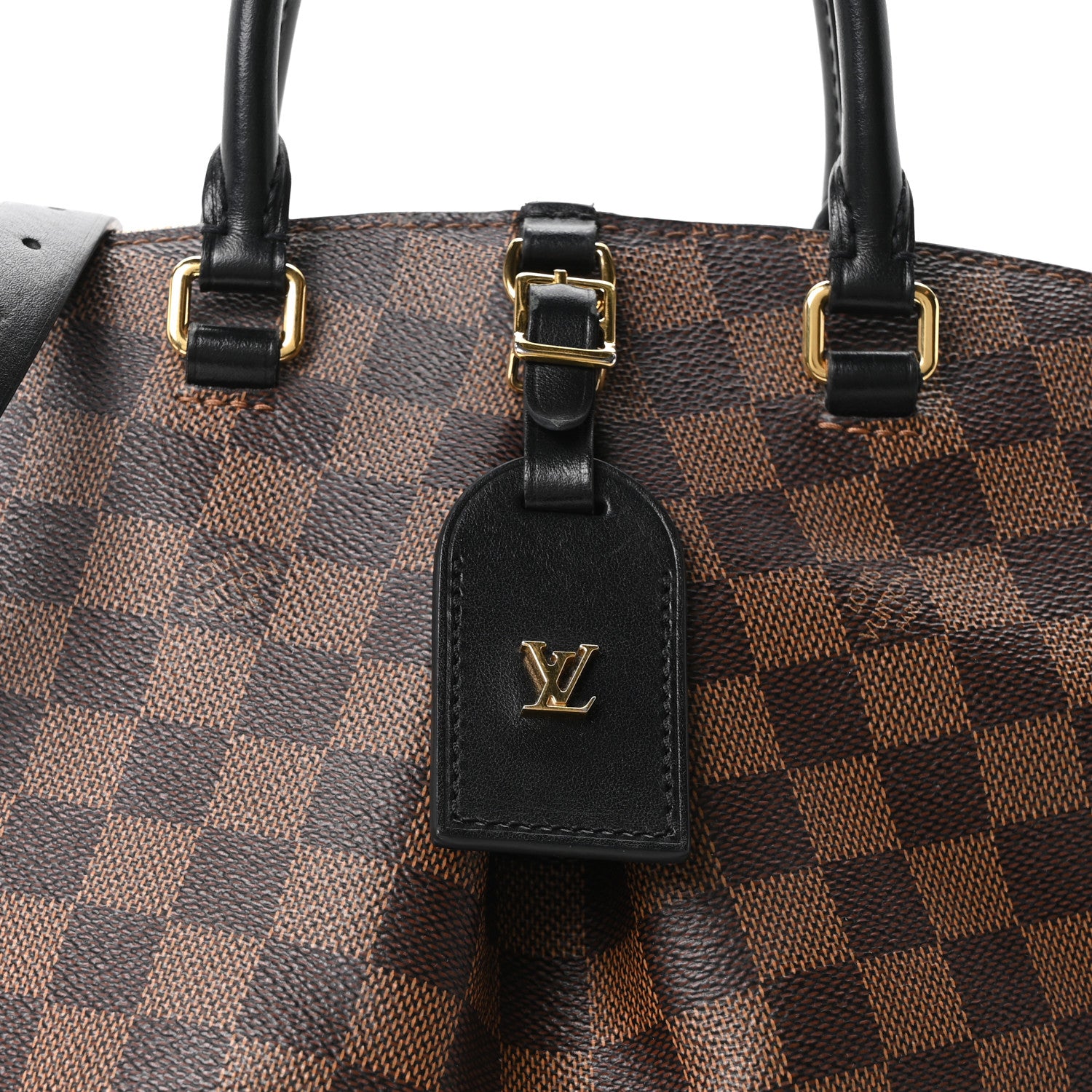Louis Vuitton Damier Ebene Odeon Tote MM Black 7 of 9