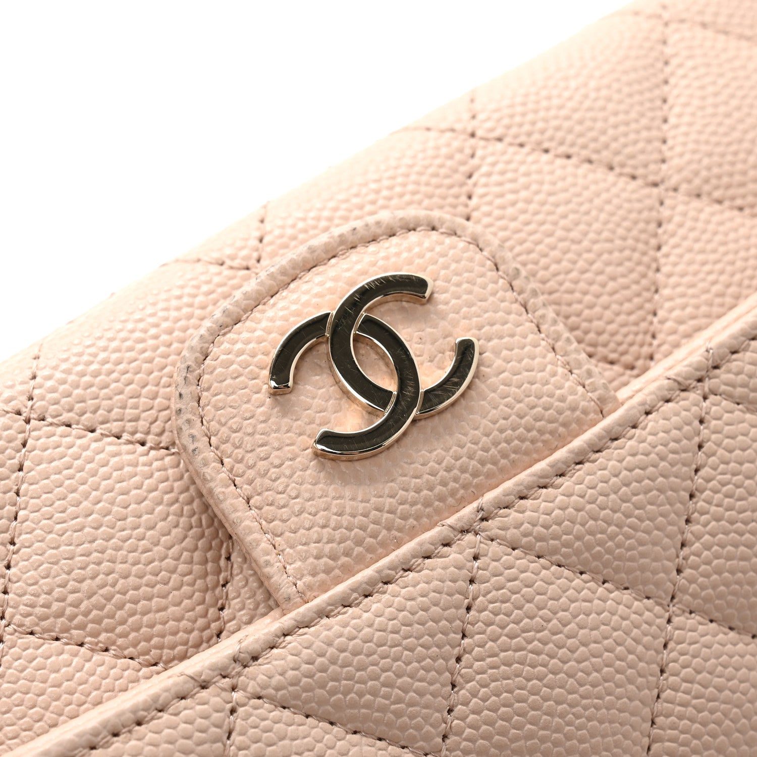 Chanel Caviar Quilted Glasses Case With Chain Beige 12 of 13