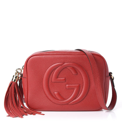 Gucci Pebbled Calfskin Small Soho Disco Bag Tabasco Red 1 of 11
