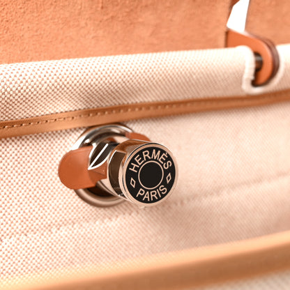 Hermes H Plume Canvas Vache Hunter Circuit 24 Herbag Zip Retourne 31 Naturel 7 of 11