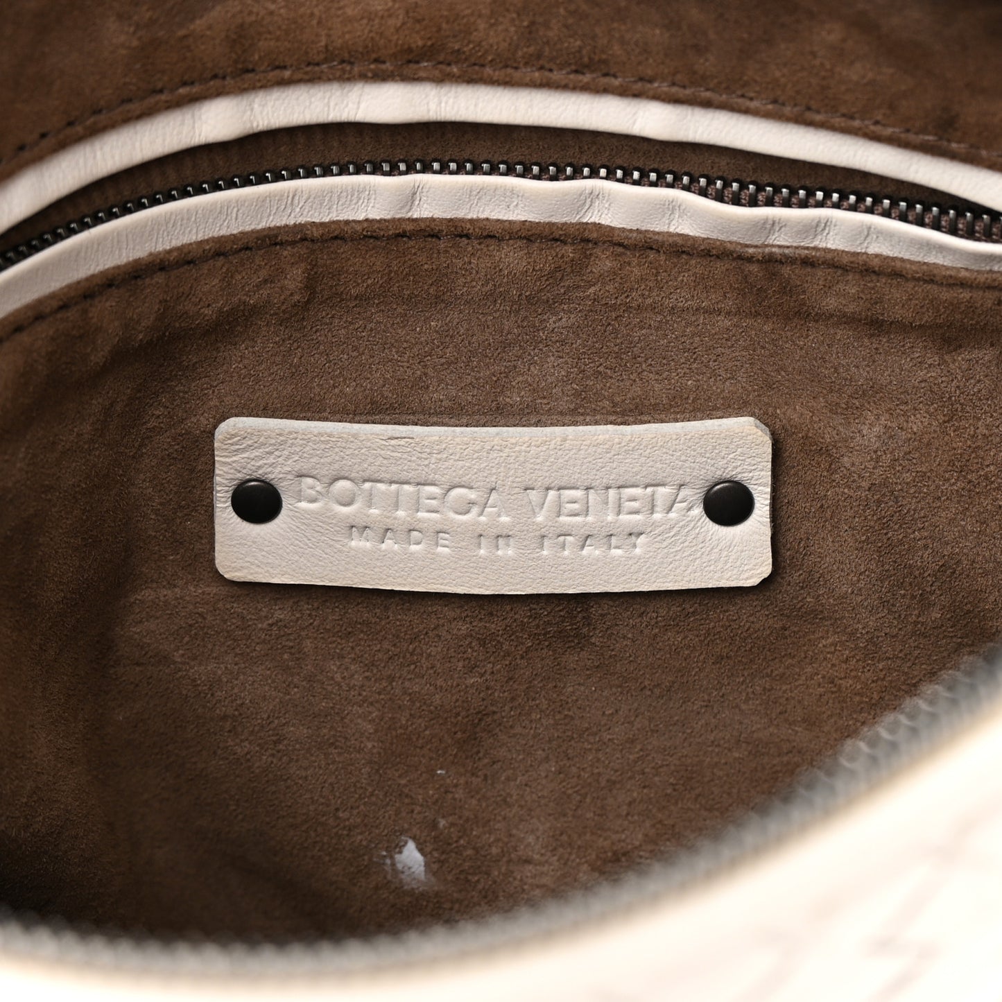Nappa Intrecciato Nodini Crossbody Messenger White