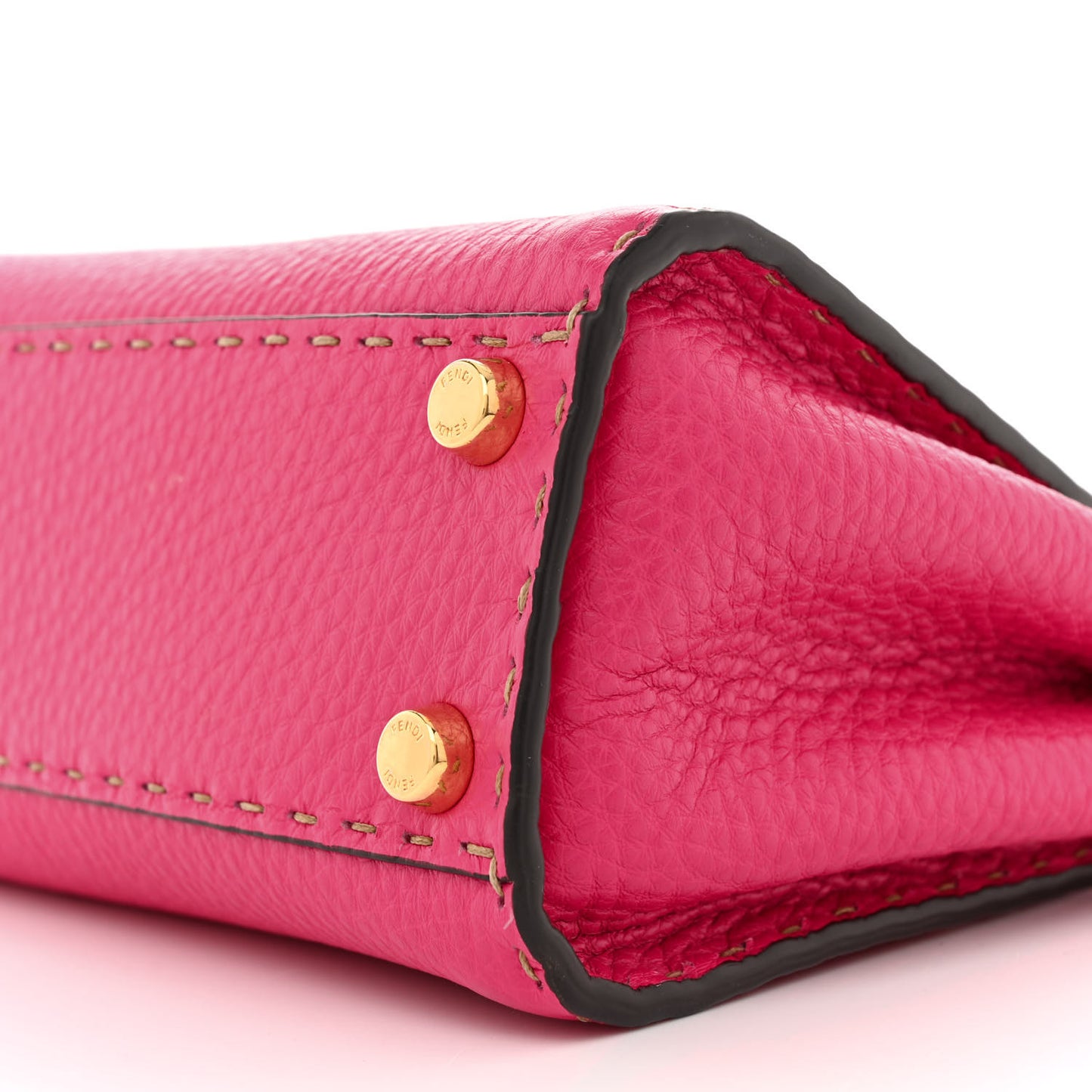 Cuoio Romano Selleria Mini Peekaboo Iconic Satchel Fuxia