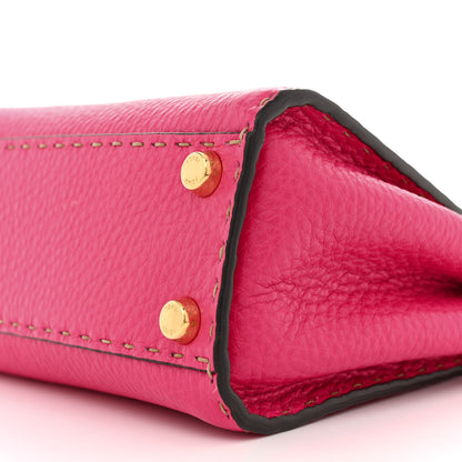 Fendi Cuoio Romano Selleria Mini Peekaboo Iconic Satchel Fuxia 10 of 13