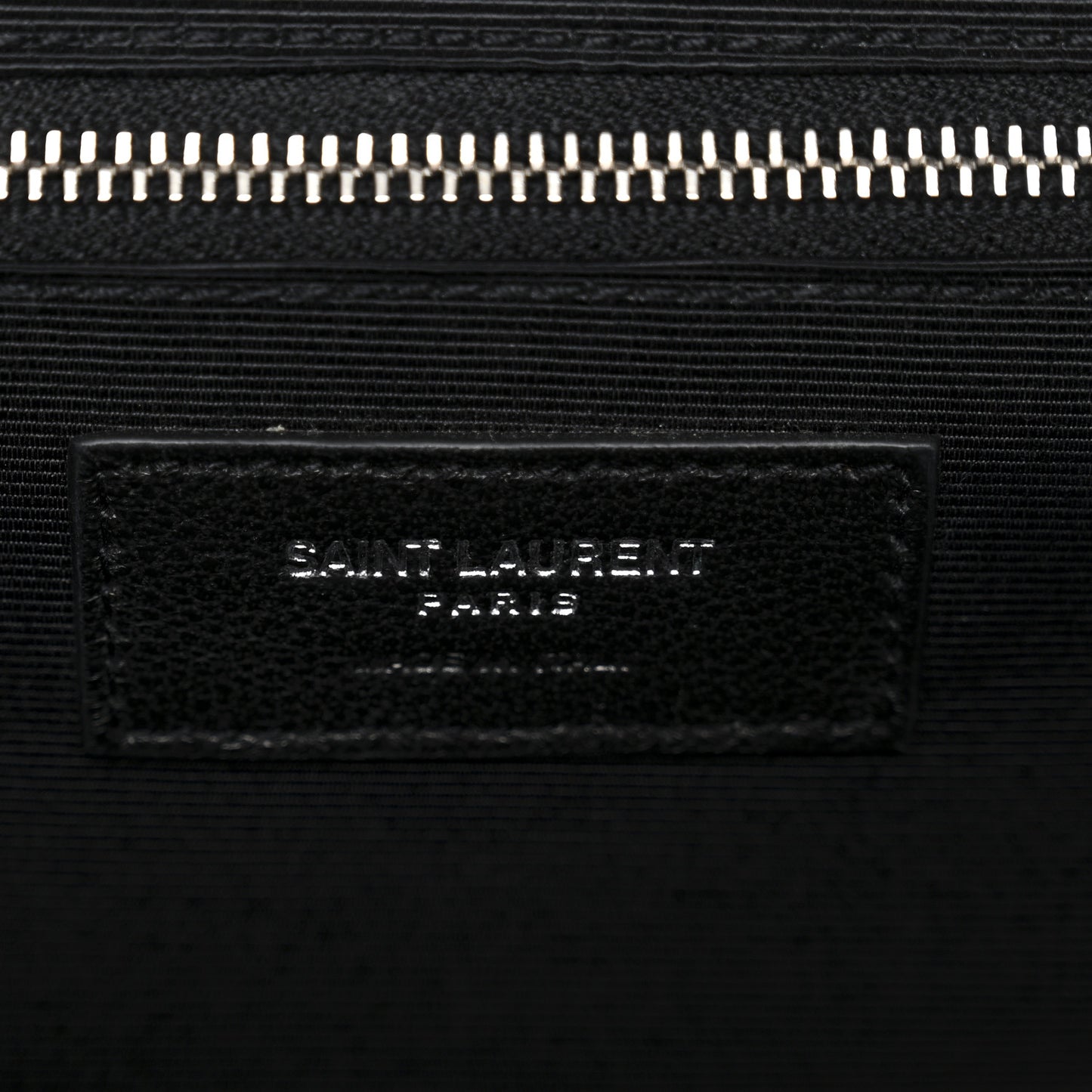 Grain De Poudre Textured Mixed Matelasse Large Triquilt Monogram Satchel Black