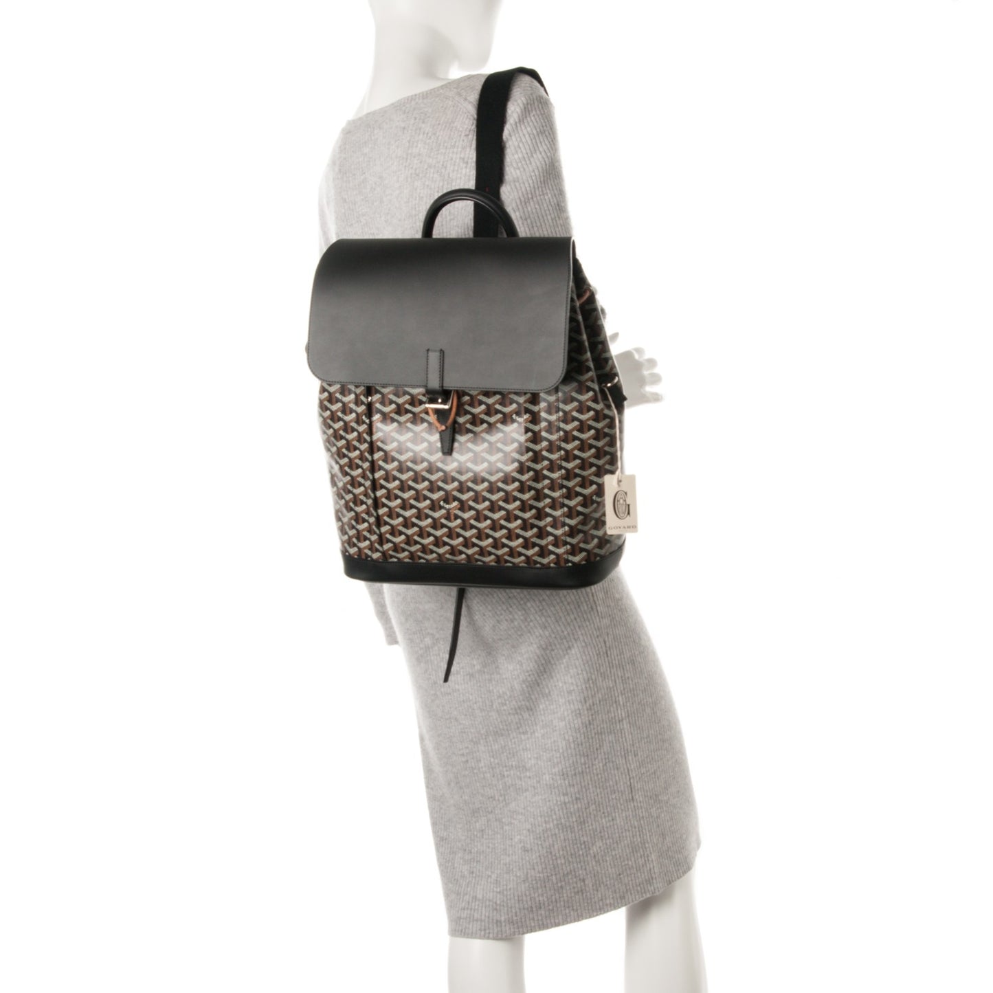 Goyardine Calfskin Alpin Backpack Black