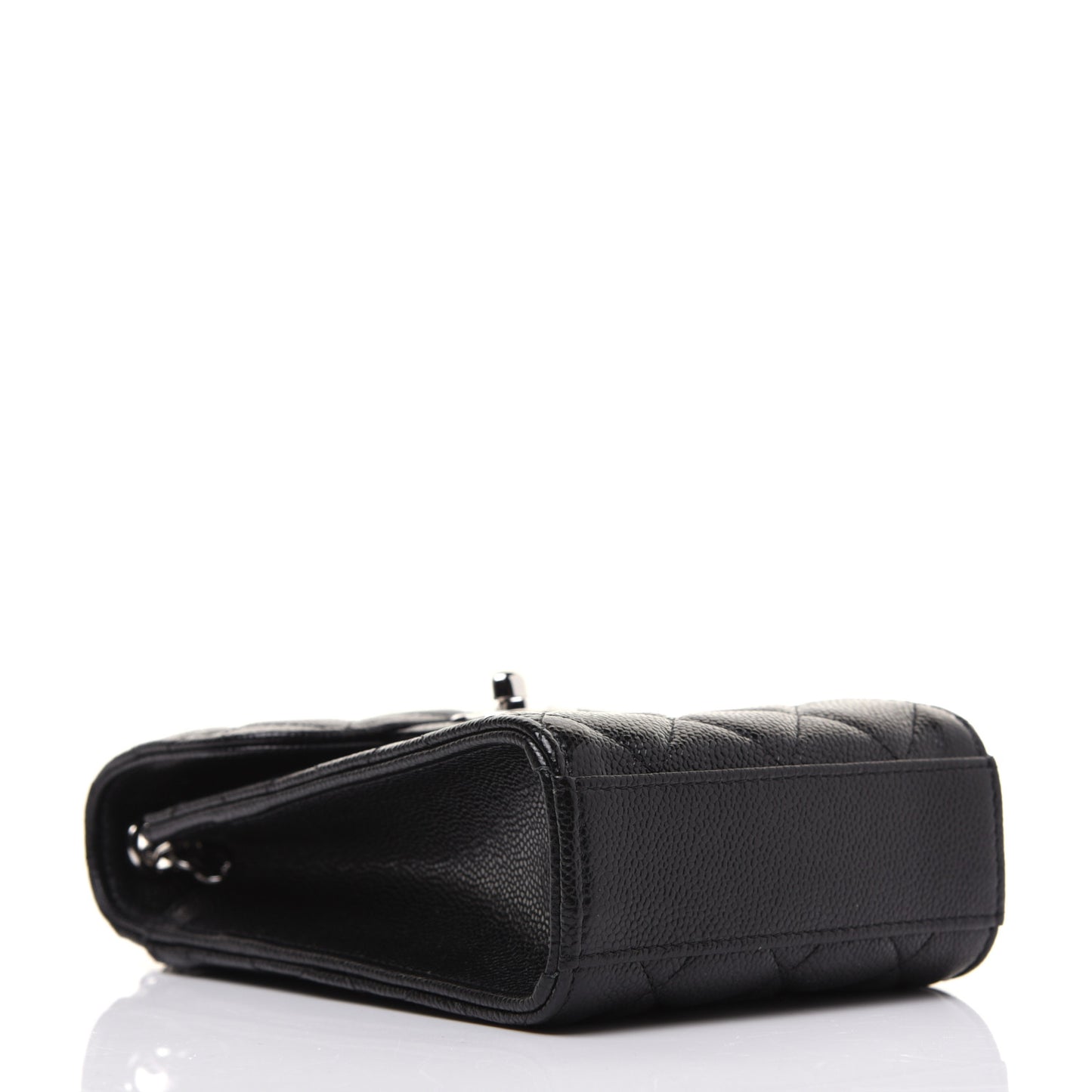 Caviar Quilted Classic Phone Holder Black