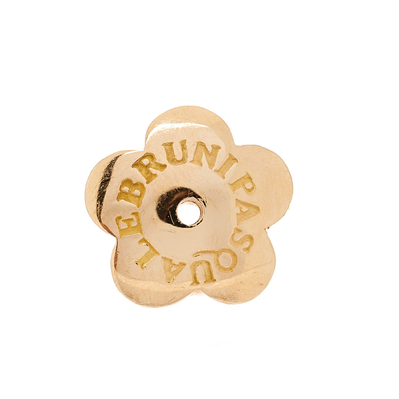 Pasquale Bruni 18K Rose Gold Diamond White Ceramic Make Love Flower Earrings 5 of 5