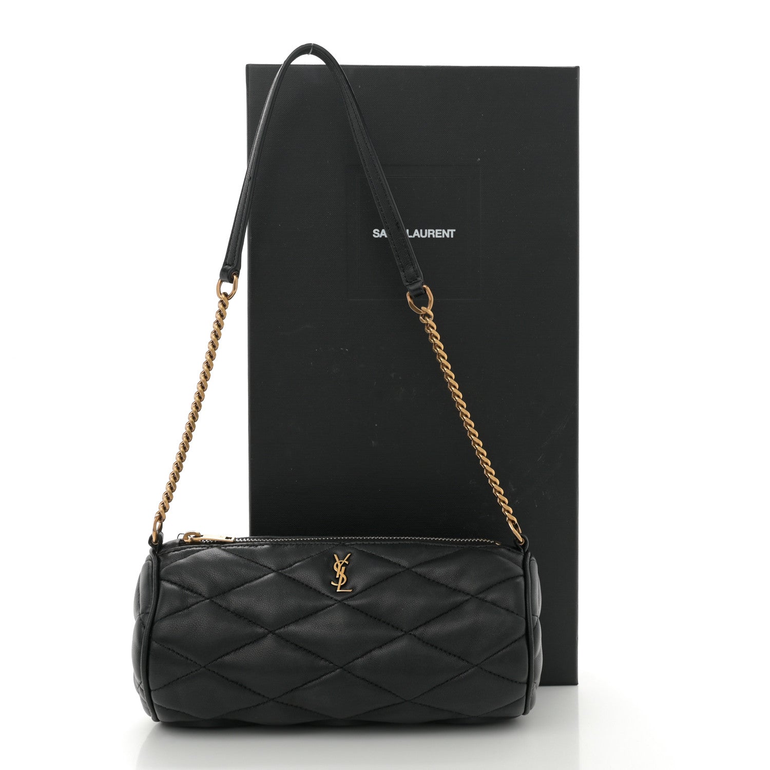 Saint Laurent Lambskin Monogram Mini Sade Tube Bag Black 12 of 12