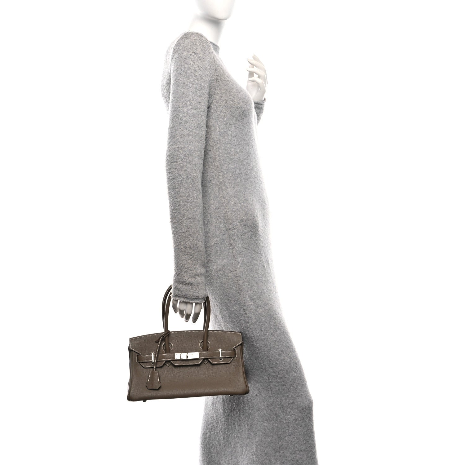 Hermes Evercolor Shoulder Birkin Light 29 Etoupe 2 of 10