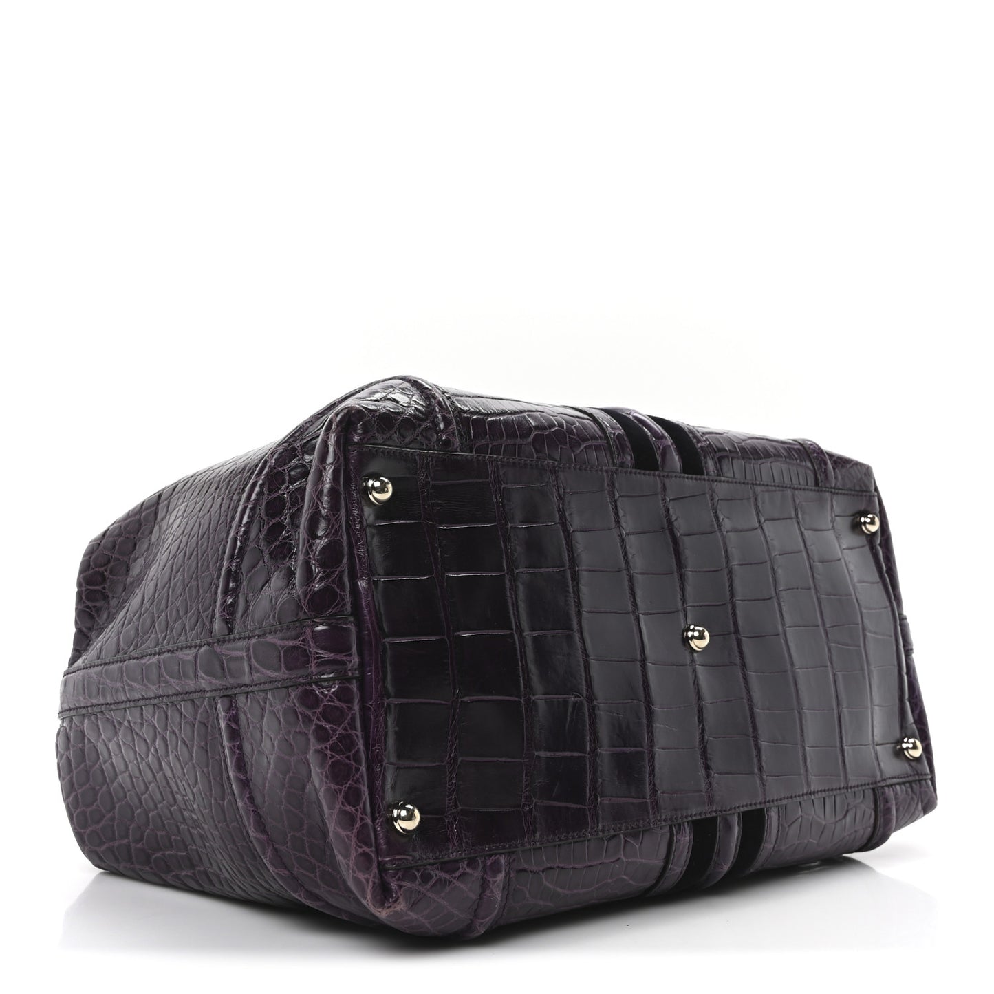 Crocodile Large Treasure Boston Purple