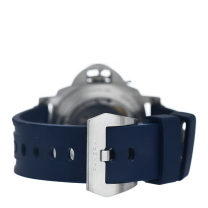 Panerai Stainless Steel Rubber 44mm Luminor 1950 GMT Automatic Watch Blue PAM01033 3 of 5