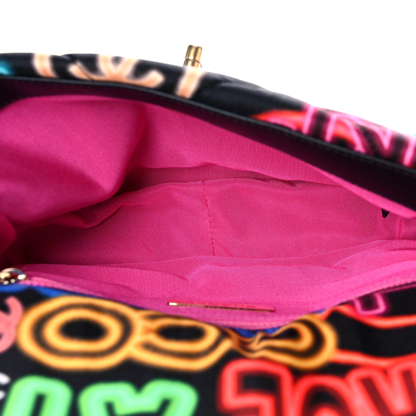 Fabric Printed Medium Chanel 19 Flap Black Multicolor