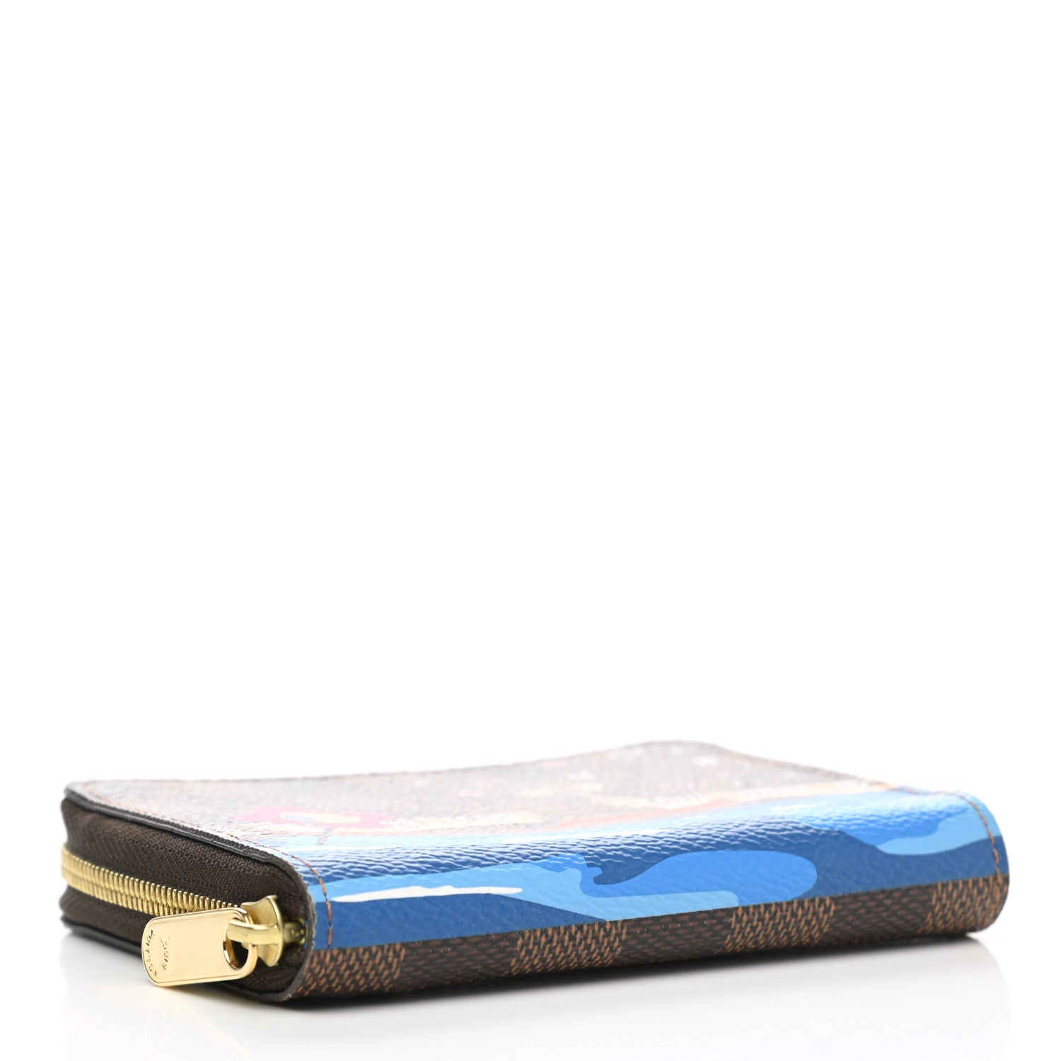 Louis Vuitton Damier Ebene 2019 Christmas Animation Zippy Coin Purse Blue 4 of 7