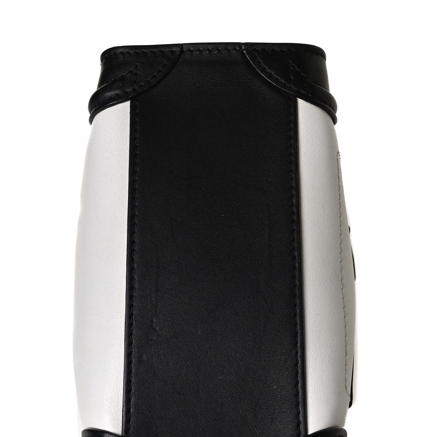 Smooth Calfskin Suede Nano Tri-Color Luggage White
