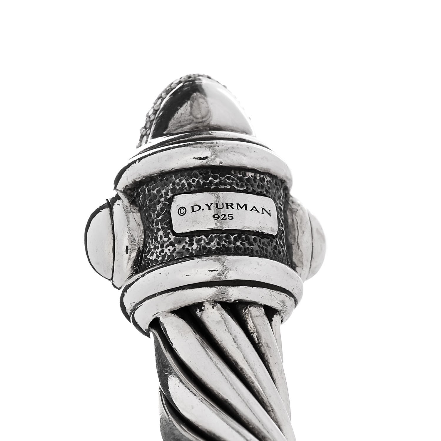 David Yurman Sterling Silver Diamond 10mm Renaissance Bracelet 3 of 4