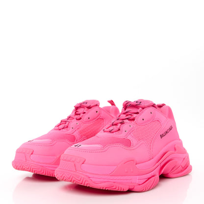 Balenciaga Fabric Mesh Womens Triple S Sneakers 41 Pink 3 of 9