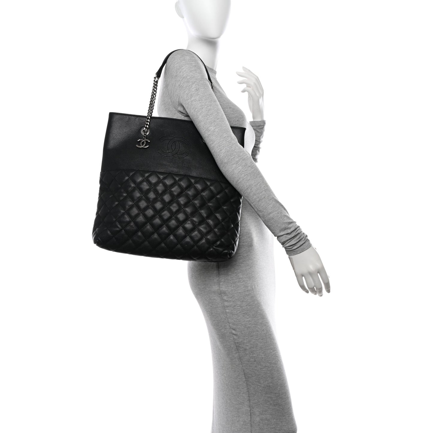 Caviar Quilted Urban Delight Tote Black