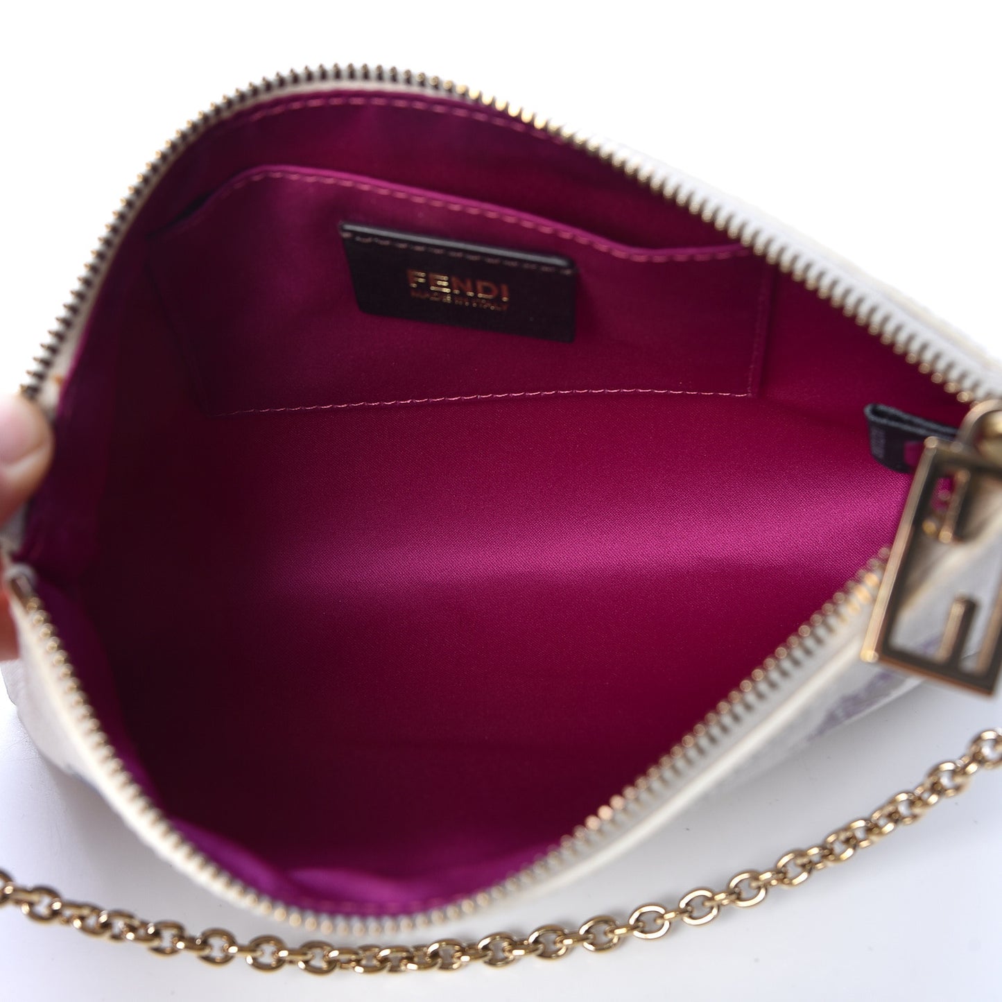 Zucca Spalmati Rose Ladybug Pochette White
