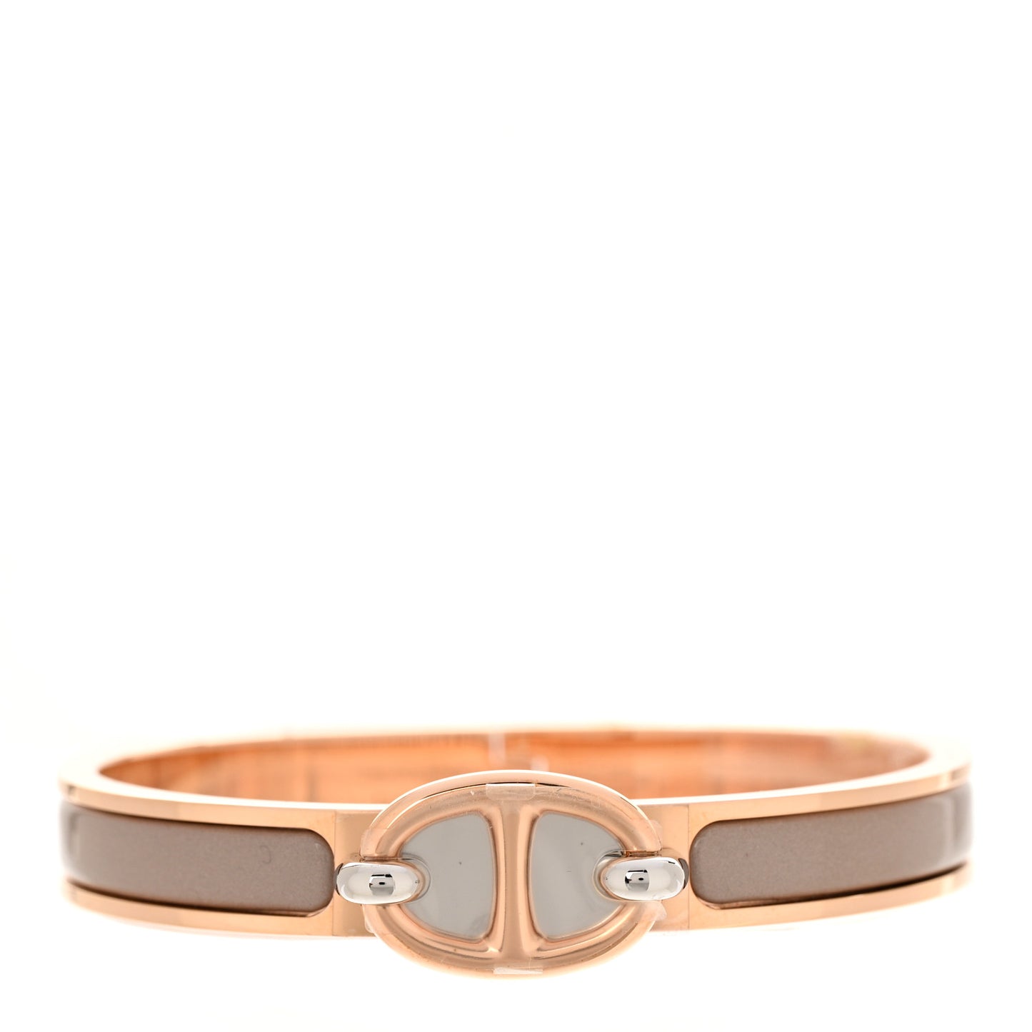 Enamel Mini Farandole Clic Chaine D'Ancre Bracelet Marron Glace