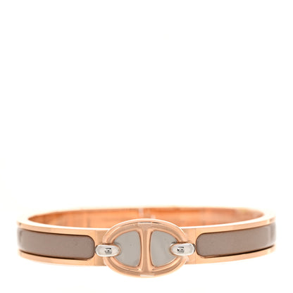 Hermes Enamel Mini Farandole Clic Chaine D'Ancre Bracelet Marron Glace 1 of 5
